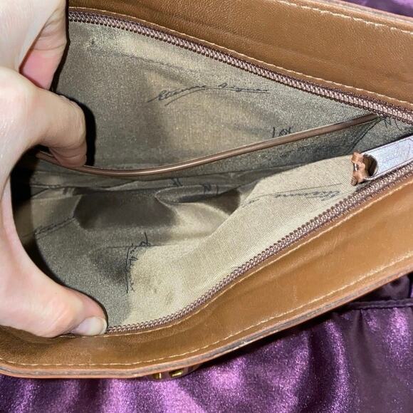 Vintage Etienne Aigner Leather Purse Handbag Brown Leather Strap Old School LOGO - Picture 8 of 11